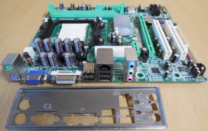Biostar GF7050-M2 Ver 6.1 Mainboard +Blende Sockel AM2 VGA DVI NF68S-M2A* m1035