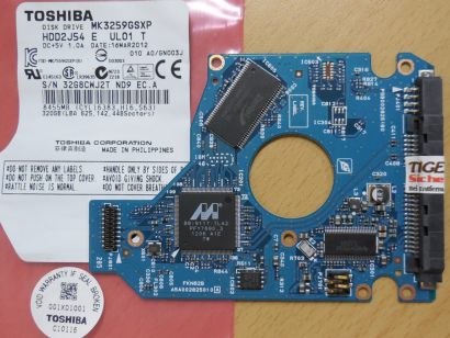 Toshiba MK3259GSXP HDD2J54 G002825A SATA PCB Controller Elektronik Platine*FE198