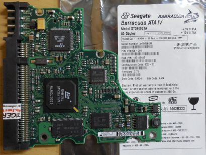 Seagate Barracuda ATA IV ST380021A IDE PCB Controller Elektronik Platine* FE200