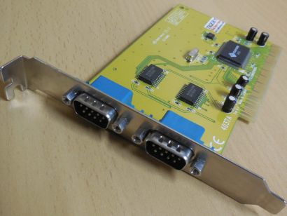 Sunix 4037A H9WSER40XX Dual COM Serial RS-232 Port Adapter Karte PCI UART* sk69