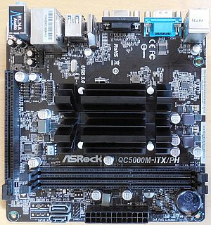 ASRock QC5000M-ITX/PH Rev1.01 Mainboard AMD A4-5050/5000 Quad Core APU* m1039