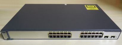 Cisco Catalyst 3750 24-port Fast Ethernet Switch 2xSFP WS-C3750-24PS-S V08*nw553