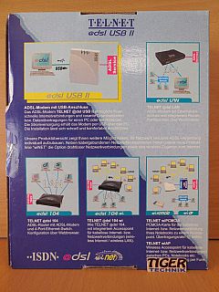 Telnet @DSL USB II ADSL Modem 8Mbps Ethernet LAN USB Modem T-DSL NEU OVP* nw557