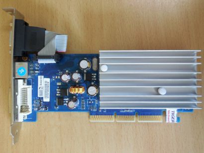 PNY nVIDIA GeForce 6200 G606200A8D24LPB 256MB DDR2 DVI TVO VGA Retro AGP 8X*g597