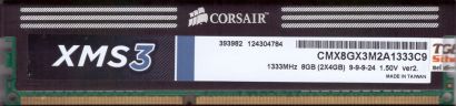 Corsair XMS3 8GB Kit 2x4GB CMX8GX3M2A1333C9 PC3-10600 DDR3 1333MHz CL9 RAM*r1023