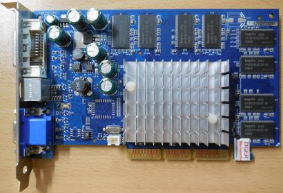 Albatron GeForce FX5200EP 128MB 10813212P511 AGP 8x VGA DVI TV Grafikkarte* g97