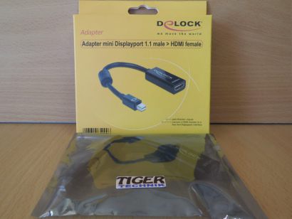 Delock Adapter mini DisplayPort 1.1 Stecker > HDMI Buchse passiv schwarz* pz958