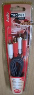 Teccus by Vivanco Verbindung stereo gold 2x Chinch --> 2x Chinch * 1,5m *so28