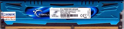 G.SKILL Ares 8GB Kit 2x 4GB F3-1600C9D-8GAB PC3-12800 DDR3-1600 RAM blau* r1034