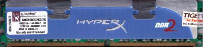 Kingston HyperX 2GB Kit 2x1GB KHX8500D2K2 2G PC2-8500U DDR2 1066 RAM* r1037