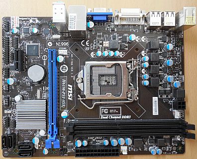 MSI MS-7788 Ver1.0 H61M-P31 G3 Mainboard Sockel 1155 PCIe DDR3 LAN VGA DVI*m1054