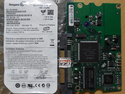 Seagate Barracuda 7200.10 ST3500830AS PCB Controller Elektronik Platine* FE262