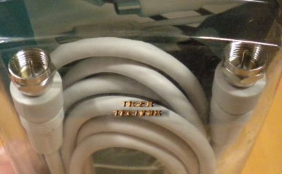Teccus by Vivanco Receiveranschluss SAT Kabel weiß 3m F-St.>F-St. *so38