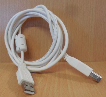 USB 2.0 Kabel weiß 1,8m Typ A Stecker Typ B Stecker Drucker Scanner etc.* pz717