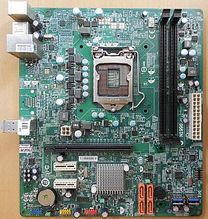 MSI MS-7728 Ver2.0 Mainboard +Blende Intel H61 Sockel 1155 Medion MT742G* m1064