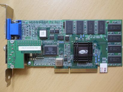 ATI Rage 128 GL 109-51800-01 16MB VGA Composite TV Retro AGP 2X Grafikkarte*g624