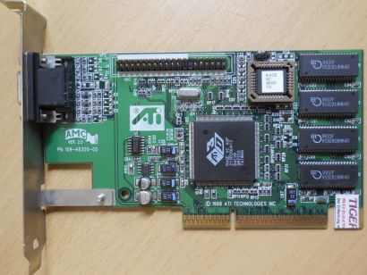 ATI 3D Charger Rage IIC AGP 109-48300-00 4MB EDO Retro VGA Grafikkarte AMC* g625
