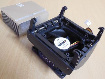 Terratec Intel Sockel 478 CPU Kühler 80mm 3 pol FAN Lüfter Cooler Alu* ck435