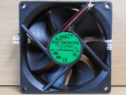 ADDA AD0912MX-A70GL Gehäuse Lüfter 92mm 12V 0.17A 3-pol FAN Hypro Bearing* GL175