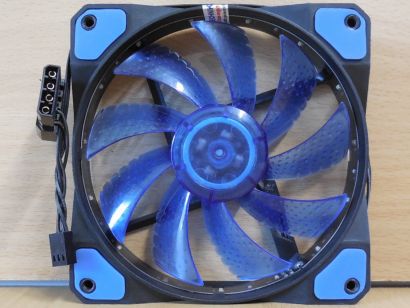 Akyga AW-12C-BL 15 LED Gehäuse Lüfter 120mm 12V 3-pol Molex LED blau FAN* GL181