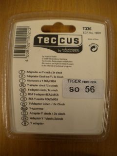 Teccus by Vivanco Audio Y Adapter Cinch Stecker - 2x Cinch Buchse* so56