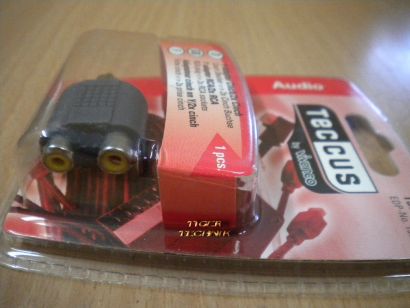 Teccus by Vivanco Audio Y Adapter Cinch Stecker - 2x Cinch Buchse* so56