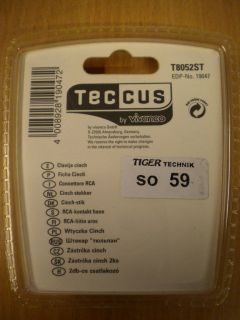 Teccus by Vivanco Audio 2x Cinch Stecker zum Löten - max. 3mm Kabel* so59