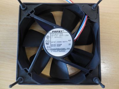 Sockel Intel 370 AMD A 462 CPU Kühler mit Papst FAN 4412 F/2GL 120mm 3-pol*ck454