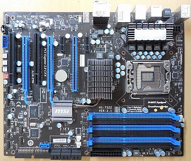 MSI X58 Pro MS-7522 Ver 3.1 Mainboard +Blende Intel Sockel 1366 DDR3 SATA* m1089 MSI X58 Pro MS-7522 Ver 3.1 Mainboard +Blende Intel Sockel 1366 DDR3 SATA* m1089