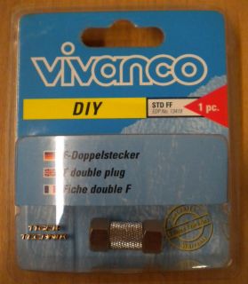 Vivanco DIY SAT F-Doppelstecker Metall hohe Qualität* so76