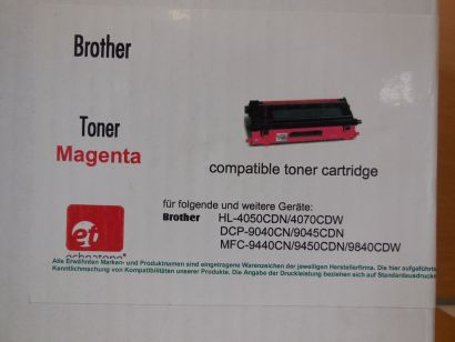 echnatone Toner Magenta für z.B. Brother HL-4050CDN DCP-9040CDN MFC-9440CDN*dr22