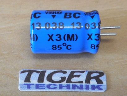 1x Stück Vishay Elko Elektrolytkondensator Kondensator 2200uF 6.3V 10x16mm* E75