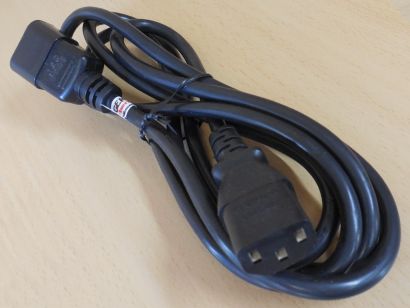 Stromkabel Kaltgeräte Verlängerung PC Monitor Drucker FAX C13 C14 ca.1,9m*pz1075