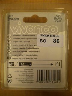 Vivanco DIY SAT Adapter F-Buchse - Koaxial Buchse aus Metall hohe Qualität so86