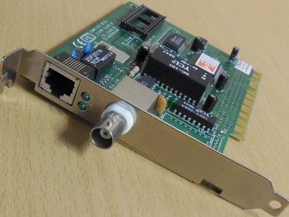 SMC 143128-400 Rev 01A Retro PCI Combo Netzwerkkarte RJ-45 BNC Coax 10Mbps*nw129