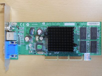 MSI MS-8873 Ver 200 nVidia GeForce 4 MX 420 64MB 64Bit Retro AGP VGA TV Out*g693
