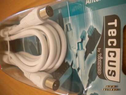 Teccus by Vivanco Absorber Kabel Antennenkabel TV Radio 90db Koax St Ku 3m*so94