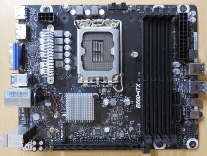 ASRock DeskMeet B660 Mainboard B660-ITX Rev 1.01 + Blende Sockel LGA 1700* m1105