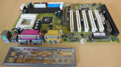 Shuttle AV18 V1.3 Retro Mainboard +Blende Sockel 370 AGP ISA SDRAM Audio* m1115