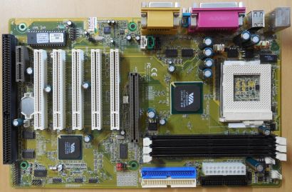 Shuttle AV18 V1.3 Retro Mainboard +Blende Sockel 370 AGP ISA SDRAM Audio* m1115