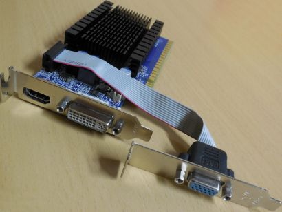Captiva NVIDIA GeForce G210 1GB 64Bit DDR3 PCIe 2.0x16 2x SFF VGA DVI HDMI* g747