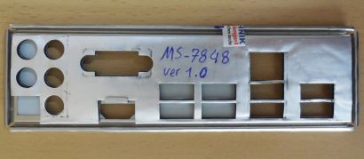 MSI MS-7848 Ver 1.0 Mainboard Blende IO-Shield Backplate Medion 20055296* mbb35