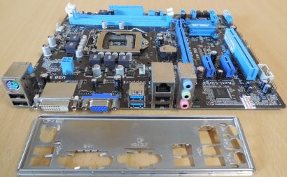 Asus P8B75-M LX Rev 1.02 Mainboard +Blende Intel B75 Sockel 1155 DDR3 USB3*m1142