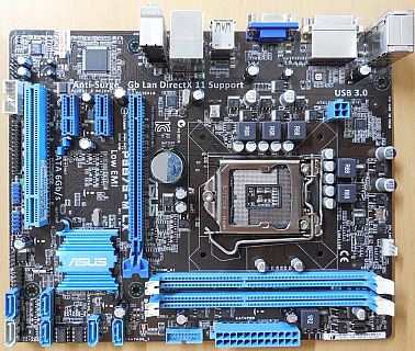 Asus P8B75-M LX Rev 1.02 Mainboard +Blende Intel B75 Sockel 1155 DDR3 USB3*m1142
