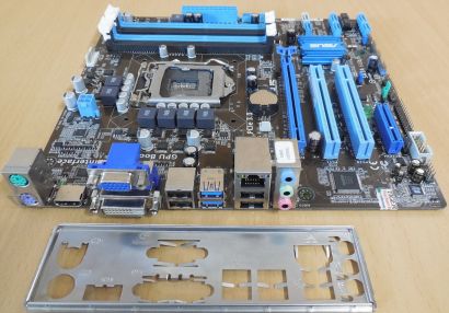 Asus P8B75-M Rev 1.03 Mainboard +Blende Intel B75 Sockel 1155 DDR3 USB3.0* m1147