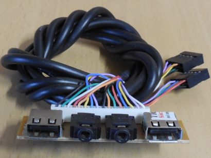 HOPE-TB-11-HD 2x USB2.0 Audio Front IO Panel Retro Modding Kabel ca. 69cm*pz1147