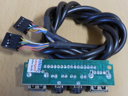 HOPE-TB-11-HD 2x USB2.0 Audio Front IO Panel Retro Modding Kabel ca. 69cm*pz1147