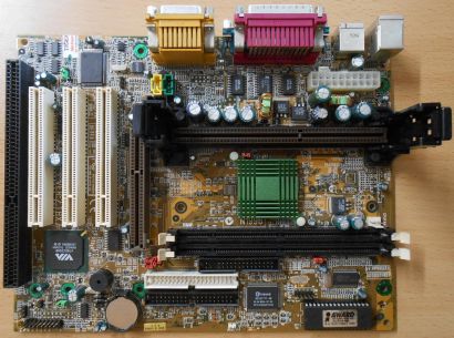 MSI MS-6156 Ver 2.1 BX7 Mainboard +Blende Intel Slot 1 FSB100 ISA AGP PCI* m117