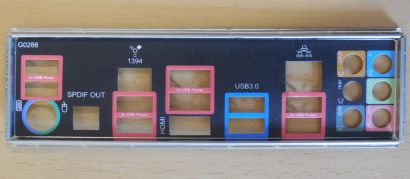 Gigabyte GA-Z68XP-UD3 Rev 1.0 Mainboard Blende Motherboard IO-Shield * mbb41 Abdeckplatte Backplate