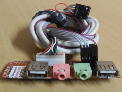 Linkworld 323-18U Retro Gehäuse 2x USB2.0 Audio Front IO Panel ca. 60cm* pz1153